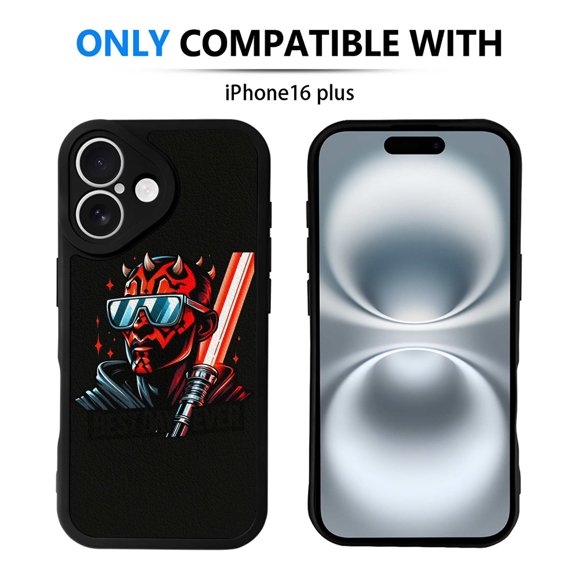 （画像用） スター・ウォーズ Star Wars 【iPhone 16シリーズ対応】シリコンスマホケース（レザー調） 材質：シリコン